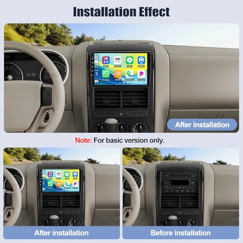 SIXWIN 4G+64G Android Car Stereo for Ford Explorer 2005-2010 10.1 Inch Touch Screen with CarPlay Android Auto Mirror Link UI Bluetooth FM GPS Navigation WiFi FM SWC Shot Cut Backup Camera MIC - Image 2