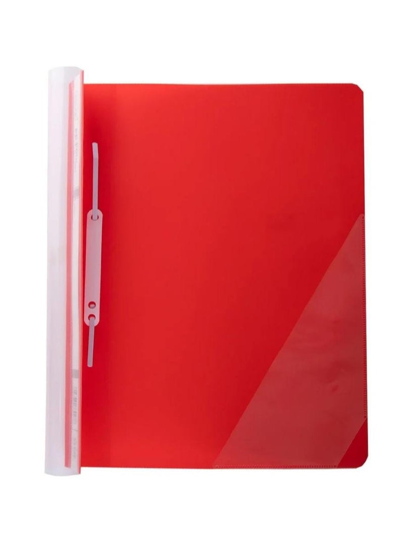 PRIMA 12-Piece Clear File Folder A4 Red  - Image 2