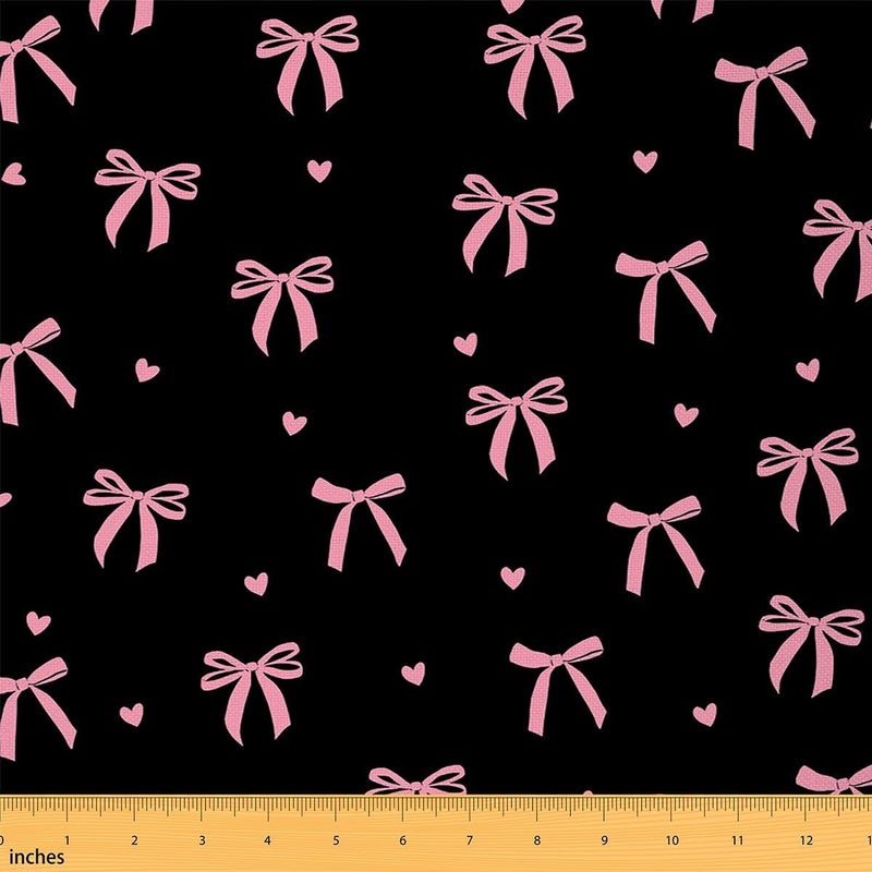 All condition resistant crafted quality jejeloiu Cute Bowknot Fabric by The Yard Pink Black Bows Upholstery Fabric Girls Bow Soft Flannel Indoor Decor for DIY Sewing Craft Projects Dreamy Princess Style 2 Yards Season change compatible build Reliable daily use design Room to room portable Experience optimized build Varied global sizing picks Changing environment compatible Assorted natural tone picks Regional distribution available Classic modern blend design Local available supply Flat working surface Rack sorted local inventory Different assemble options Multiple design variants Advanced minimal build User friendly optimized build Cross-location transit friendly build Light & heavy use compatible General standard crafted Scratch resistant Comfort grip Lightweight No overseas transit wait Anti topple design - Image 1
