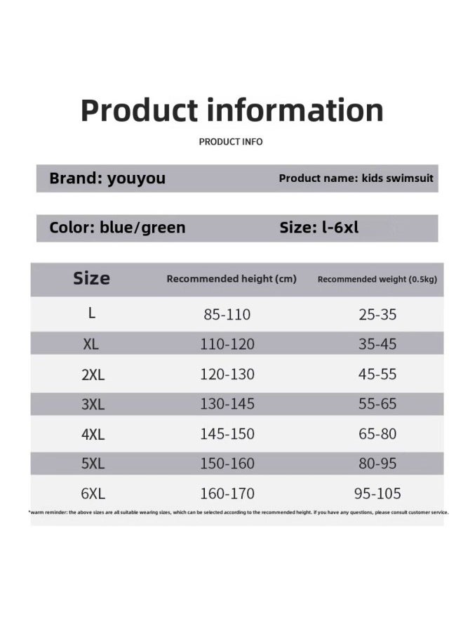 Generic Children's Swimwear Split Big Kids Boys Teenagers Swimwear Summer Hot Swimwear Swimsuit Suit-Color:Blue Dinosaur [special Offer]-Size:6xl (recommended Height 160-170cm)  - Image 5