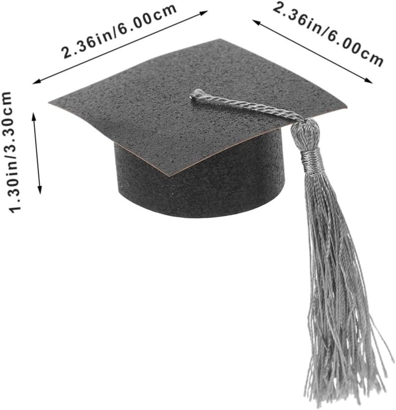 VOSAREA Graduation Hat Goblet Covers Stylish Tassel Design Drink Lids for Parties Versatile Wine Caps Goblet - Image 2