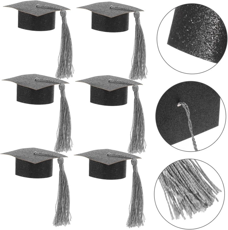 VOSAREA Graduation Hat Goblet Covers Stylish Tassel Design Drink Lids for Parties Versatile Wine Caps Goblet - Image 4