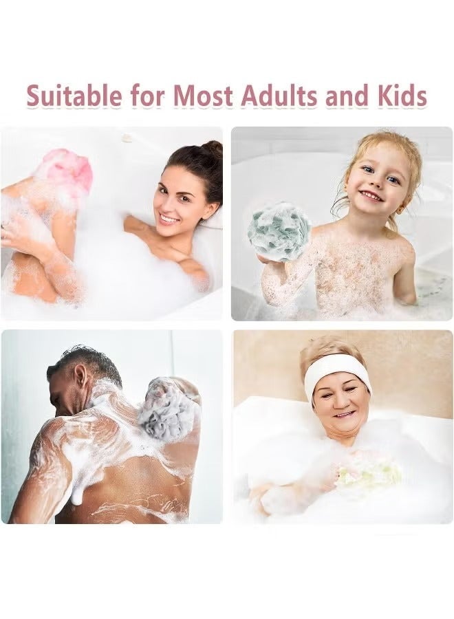 VISION 2 Pack Loofah Bath Sponge, Bath Sponge Soft Mesh Shower Puff Loofah for Men, Exfoliating Body Scrubber for Women, Shower Accessories - Image 2