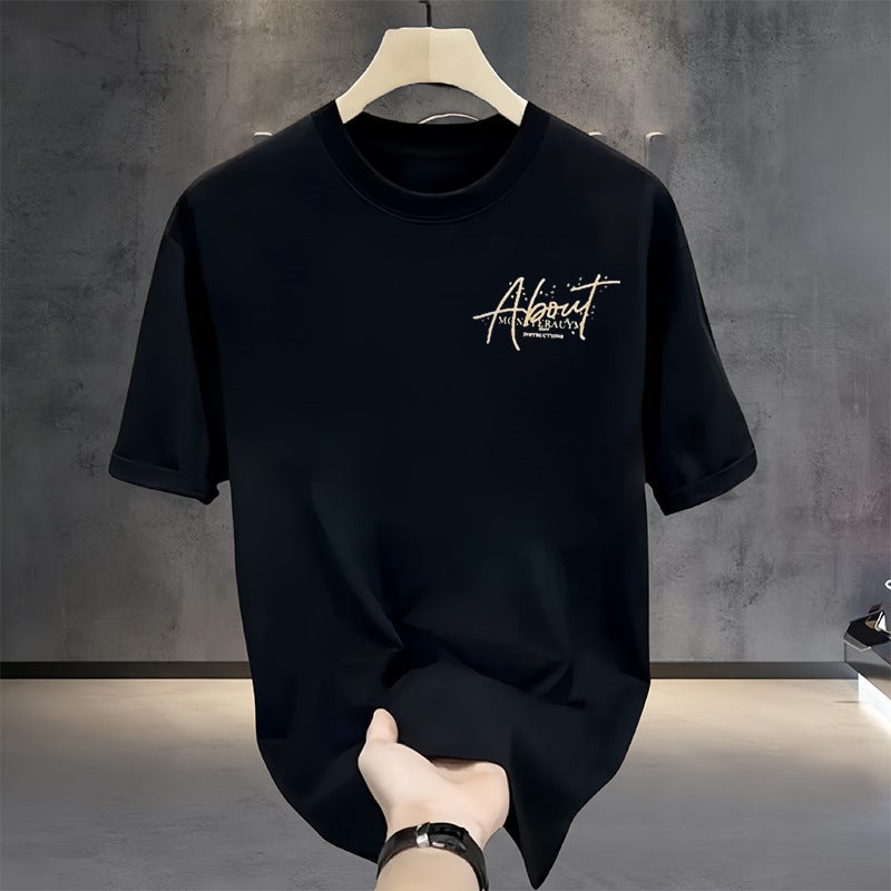Heavyweight Short-Sleeve T-Shirt For Men, Summer 2025 Trendy Brand, Loose And Versatile, Youth Half-Sleeve Men'S Five-Point Sleeve Clothing - Image 5