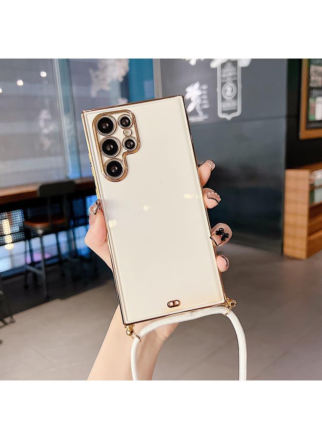 اس-توب جراب لهاتف Samsung Galaxy S21 Ultra 5G جراب هاتف بحبل ثنائي اللون - Image 1
