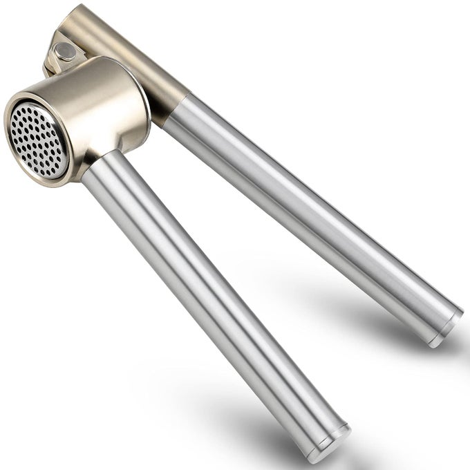 GARLIC PRESS 304 STAINLESS STEEL GARLIC MINCER CRUSHER HEAVY DUTY EASY SQUEEZE RUST PROOF EASY CLEAN