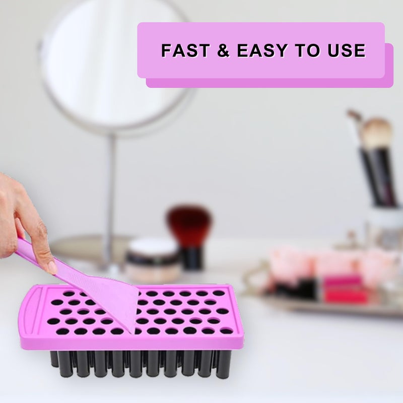 Kare Kind Kare & Kind Lip Ba lm Filling Tray Kit - 1x Filling Tray, 1x Spatula, 50x Lip Balm Tubes (Black), 50x Writable Sticker (3 colors), 50 Printed Stickers (Transparent) - DIY Homemade Lip Balm - Image 2