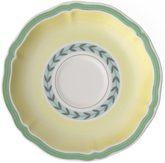 Villeroy & Boch فيليروي وبوش حديقة فرنسية فلويرنس فنجان شاي وصحن 6 بوصة بورسلين فاخر أبيض متعدد الألوان - Image 1