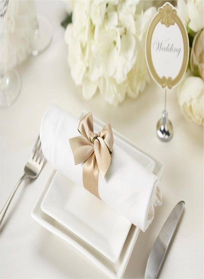 Delite Ribbons شريط ساتان مزدوج الوجه من ديلايت ريبونز، عرض 2 بوصة × طول 10 أمتار، يُستخدم لصنع ربطات الزهور، وباقات الزهور، وتغليف الهدايا، وحفلات الزفاف، وتنسيق الزهور، وغيرها من المشاريع (لون الشمبانيا)، بيج. - Image 3