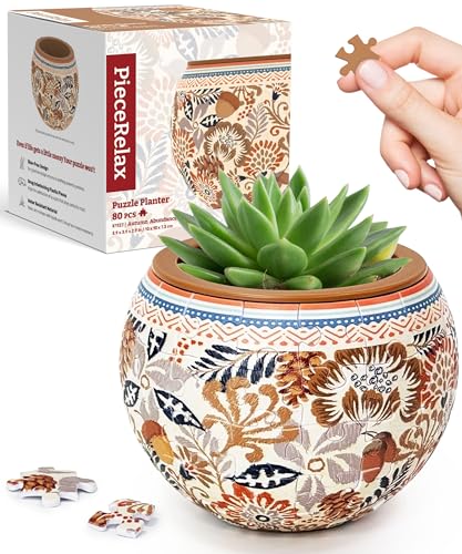 PieceRelax قطعة ريلاكس 3D لغز مزهرية 80 قطعة وفرة الخريف ديكور منزلي أصص زهور للنباتات الداخلية الصبار والأصص K1127 - Image 1