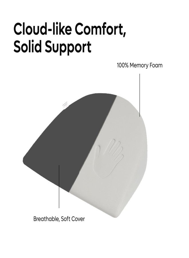 ADMIRAE Half Moon Shape Pregnancy Pillow for Sleeping, Maternity Support, Nursing | Multipurpose Pillow for Back, HIPS, Legs, Belly Support with Removable Washable Velvet Cover, Grey - Image 5