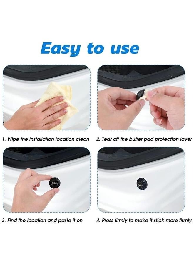 Generic 40 PCS Car Shock Absorber, Auto Soundproof Crash Pad, Universal Car Door Protection Sticker, Car Door Side Shock Absorbing Protection Stickers (Black)  - Image 4