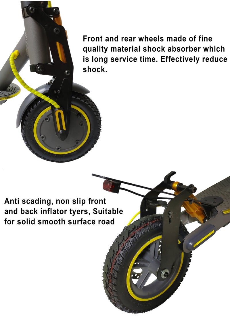 ROHAN WINGS - Folding Electric Skating Scooter with Dual Shock Absorber RGB Light Inflatable Tyres 25-45KM/H Speed Bluetooth App Control for Adults - Image 1