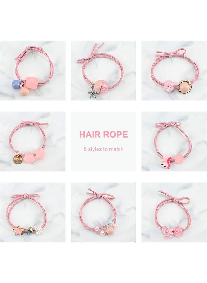 8 Pcs Baby Hair Band Cute Hair Rope Lovely and Refreshing Cartoon Elastic Band Pretty Princess Elastic Hair Band Baby Hair Band - Image 2