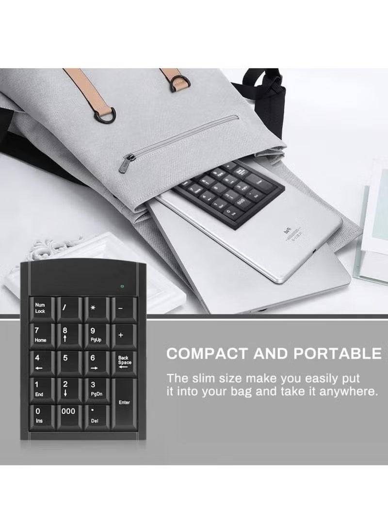 MIGOFAST Number Pad 19 key Portable Wired Numeric Keypad Keyboard Extensions with Multiple Shortcuts for Laptop Desktop PC Notebook  - Image 3