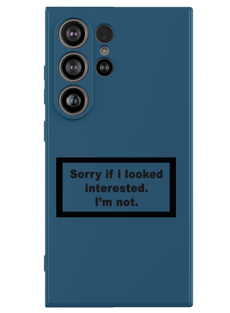 Theodor Protective Slim Fit Case Liquid Silicone Cover with Full Body Protection Anti-Scratch Shockproof Case For Samsung Galaxy S25 Ultra (Blue) - Sorry if i looked  - Image 1