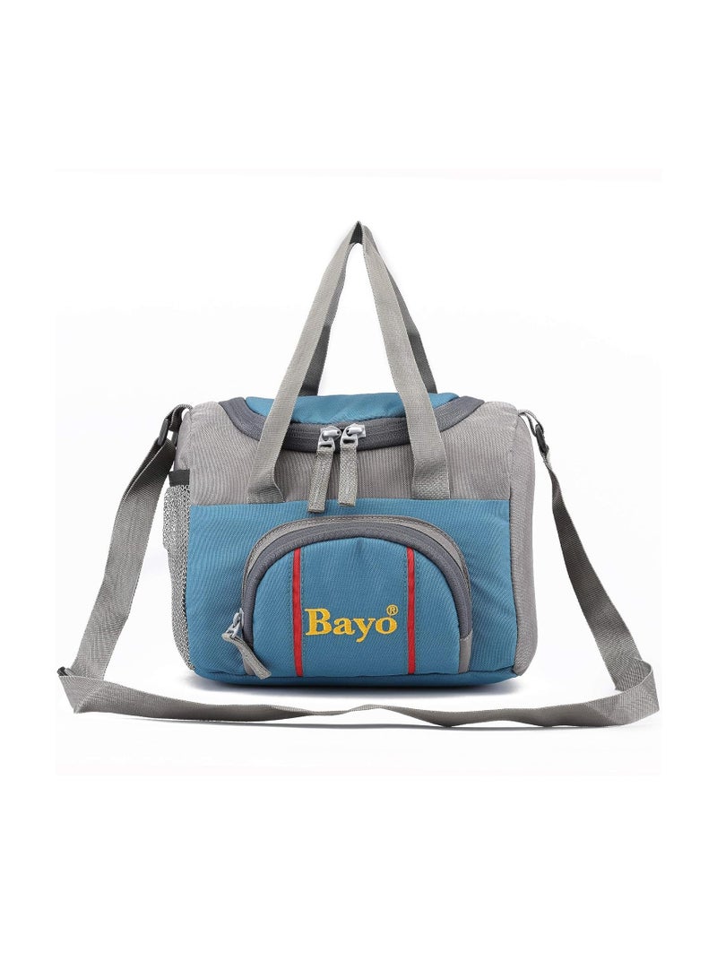 Bayo Polyester Waterproof Lunch Tiffin Bag for School Office & Picnic 5 L (Sky Blue) - Image 3