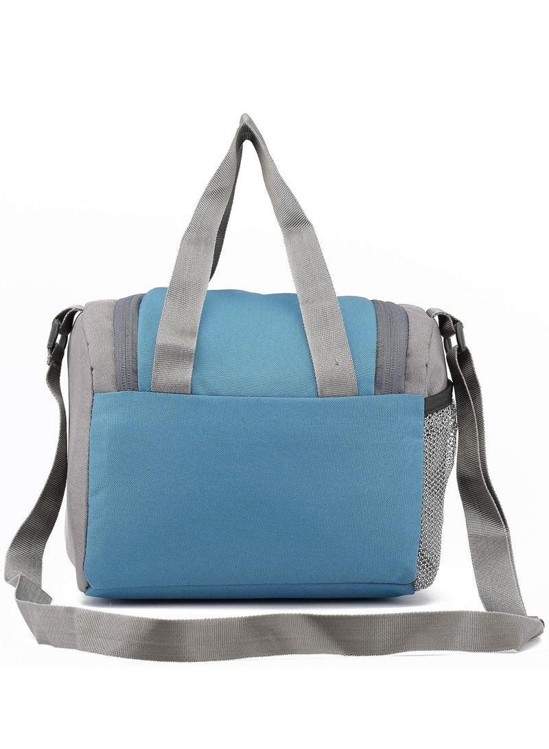 Bayo Polyester Waterproof Lunch Tiffin Bag for School Office & Picnic 5 L (Sky Blue) - Image 5