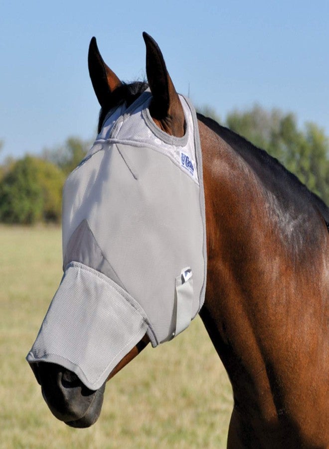 Cashel Crusader Fly Mask, Long Nose (Grey, Yearling) - Image 2