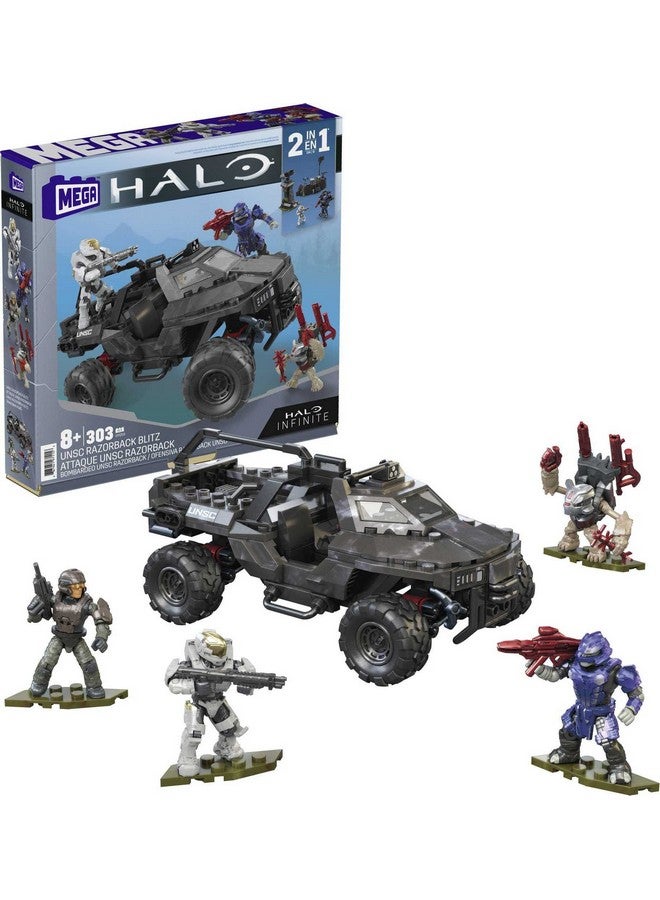 Mega Brands MEGA Halo UNSC Razorback Blitz Vehicle Halo Infinite Construction Set, Building Toys for Boys - Image 1