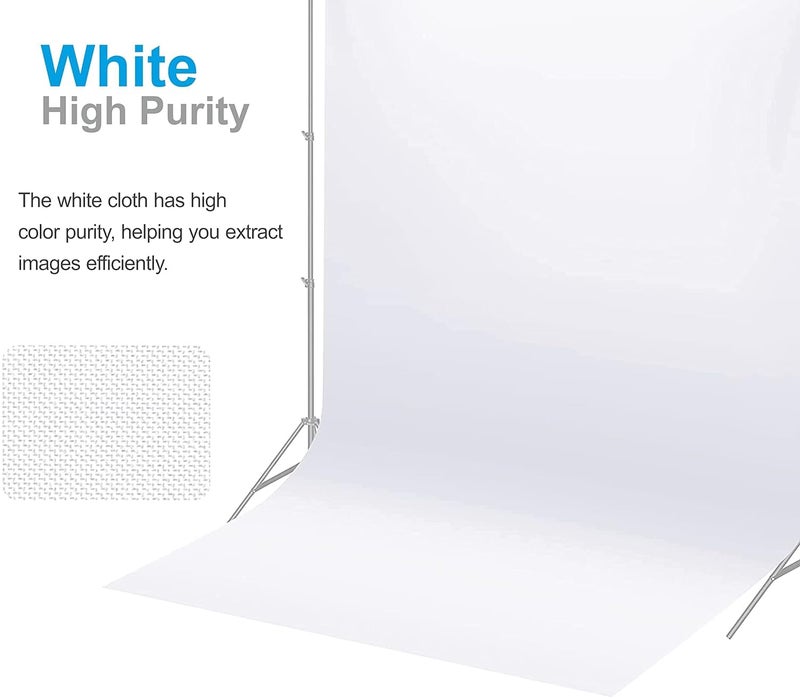 HomeArt 4 x 8 Foot White Screen Background for Photography, Chroma Key Virtual White Background Sheet for Photography Zoom Meeting, Fabric Curtain for Video Studio Streaming Gaming Photo Shoot - Image 5