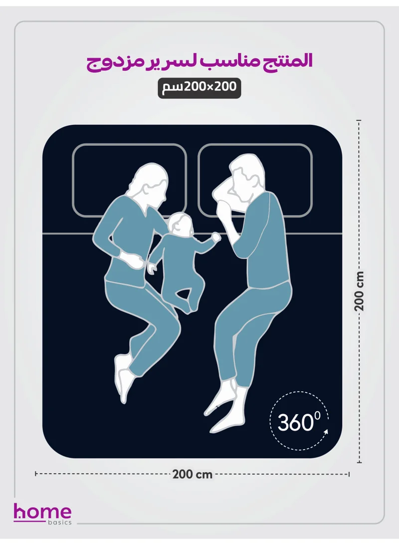 Donetella Bedding Fitted Sheet - Fits 200x200 Cm For Super King Bed - 3 Pcs (1 Fitted Sheet and 2 Pillowcases) - 35 Cm Deep Pocket - Solid Bed Sheet