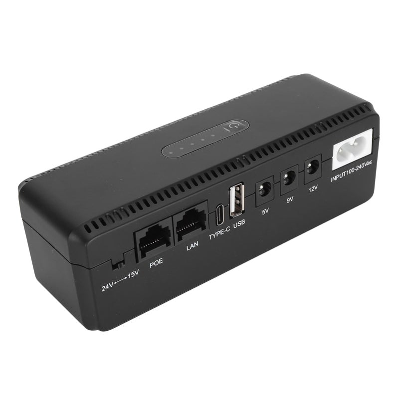 UPS 10400mAh High Capacity Battery - Dual Input Options Flexible Power Backup Wide Voltage Output for Home Network Devices, Routers, Modems During Power Outages - Image 2