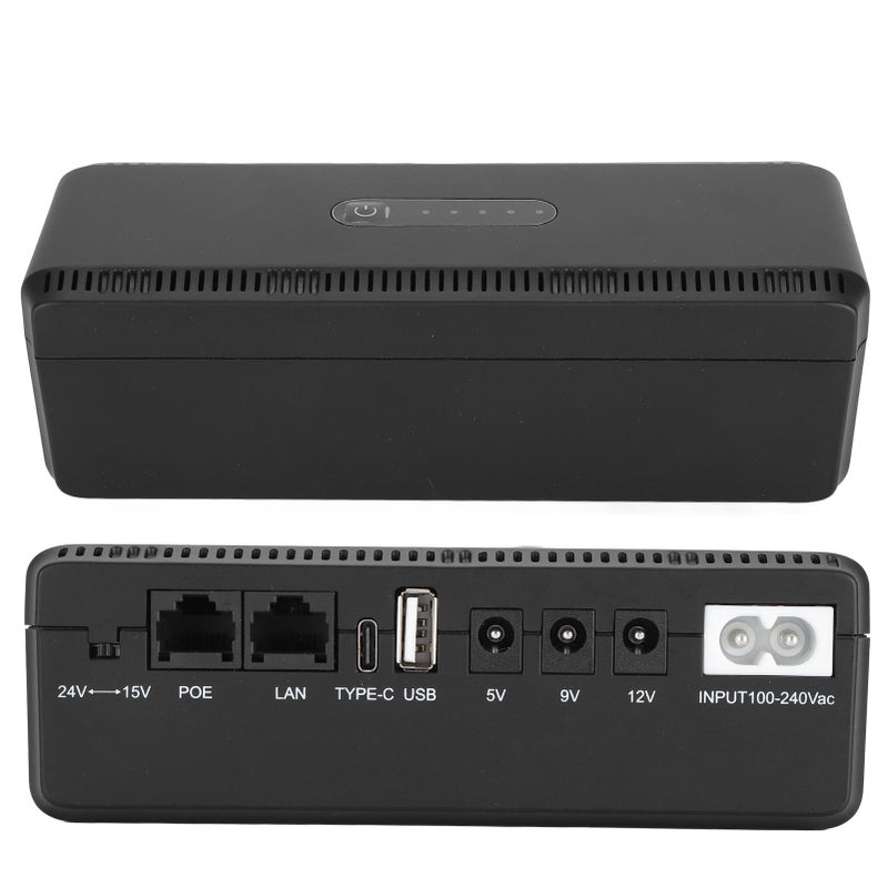 UPS 10400mAh High Capacity Battery - Dual Input Options Flexible Power Backup Wide Voltage Output for Home Network Devices, Routers, Modems During Power Outages - Image 5