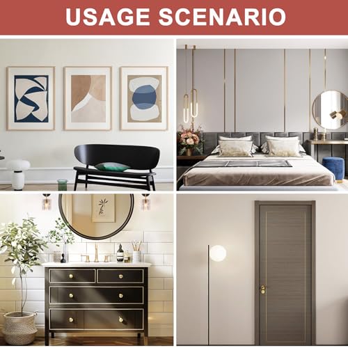 Lunghaa Peel and Stick Shiny Gold Finish Molding Trim, 196.8" x 0.31" Flexible Decoration Strip for Wall, Tile Edge, Mirror, Cabinet, Furniture and DIY Home Decor - Image 5