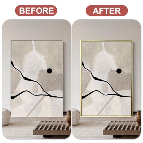 Lunghaa Peel and Stick Shiny Gold Finish Molding Trim, 196.8" x 0.31" Flexible Decoration Strip for Wall, Tile Edge, Mirror, Cabinet, Furniture and DIY Home Decor - Image 3