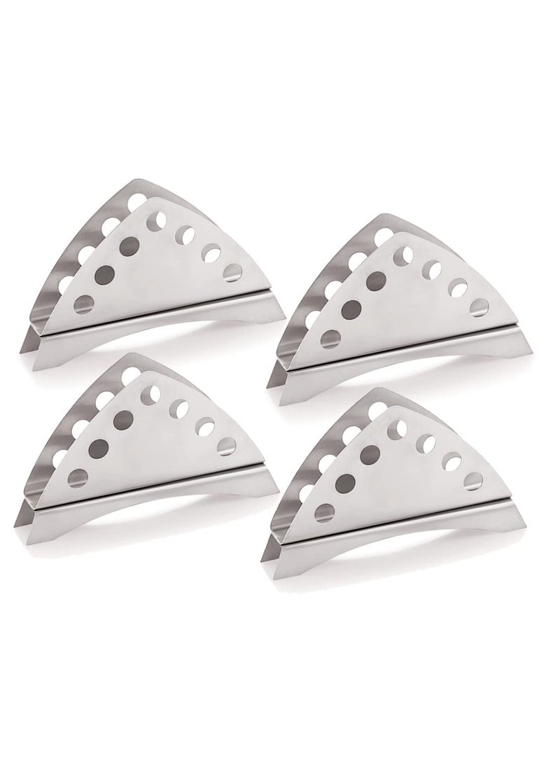FINALITY finality Hotelware Stainless Steel Matt Finish Fancy Triangle Napkintisue Holder Set of 4  - Image 4