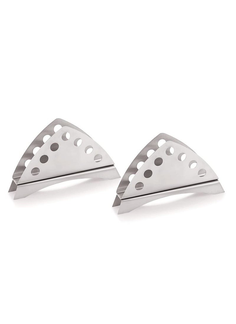 FINALITY finality Hotelware Stainless Steel Matt Finish Fancy Triangle Napkintisue Holder Set of 4  - Image 2