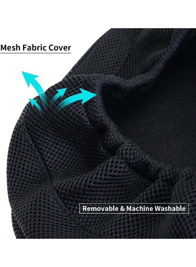 Shinnwa Bar Stool Cushions Memory Foam Round Bar Stool Covers with NonSlip Backing and Elastic Band 13 Black - Image 2