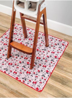 BUMKiNs Bumkins Baby Splat Mat for Under High Chair, Disney Minnie Mouse Waterproof Washable Cloth for Arts and Crafts, Playtime Mats for Kids, Floors or Tables, Reusable Fabric  - Image 1