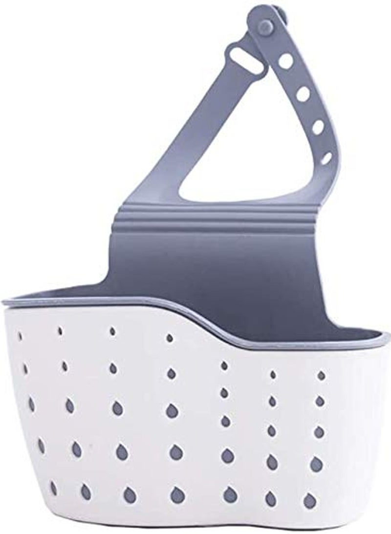 UREVO Kitchen Sink Caddy Sponge Holder Hanging Basket Organizer for Sponges Soaps Cleaning Brushes Kitchen Sink Storage for Home and Outdoor Use - Image 1