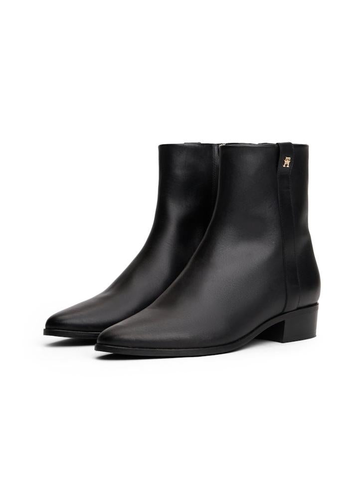 TOMMY HILFIGER Leather Pointy Zip Bootie - Image 5