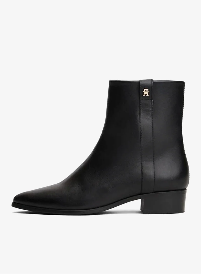 Tommy Hilfiger Leather Pointy Zip Bootie