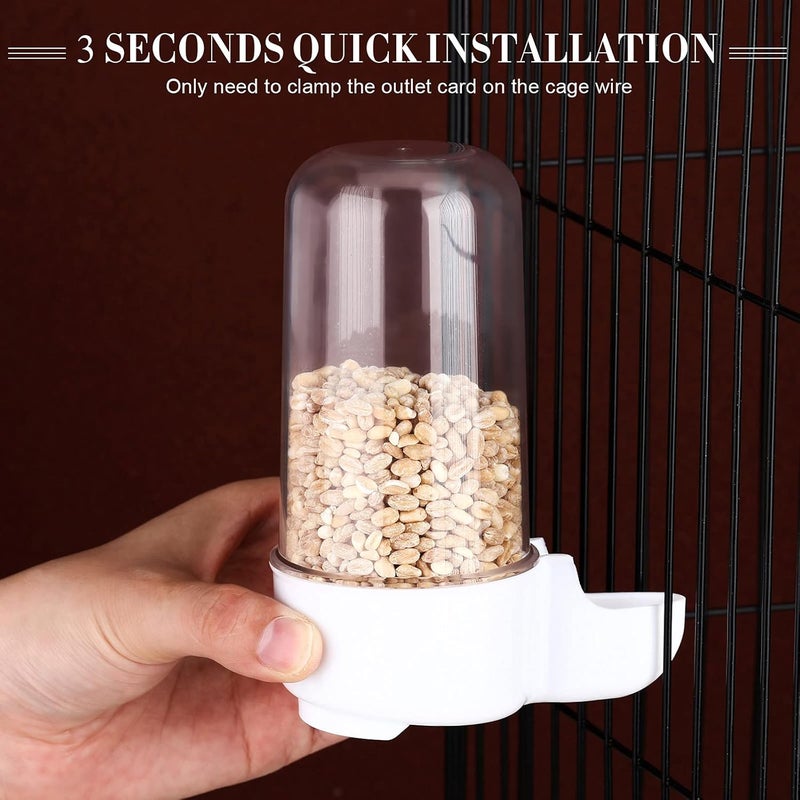 Weewooday 4 Pieces Automatic Bird Feeder Cage Water Dispenser Bird Water Feeder Hamster Cage Waterer Accessory Drinker Bottle for Hamster Parrot(Classic Style,200 ml) - Image 5