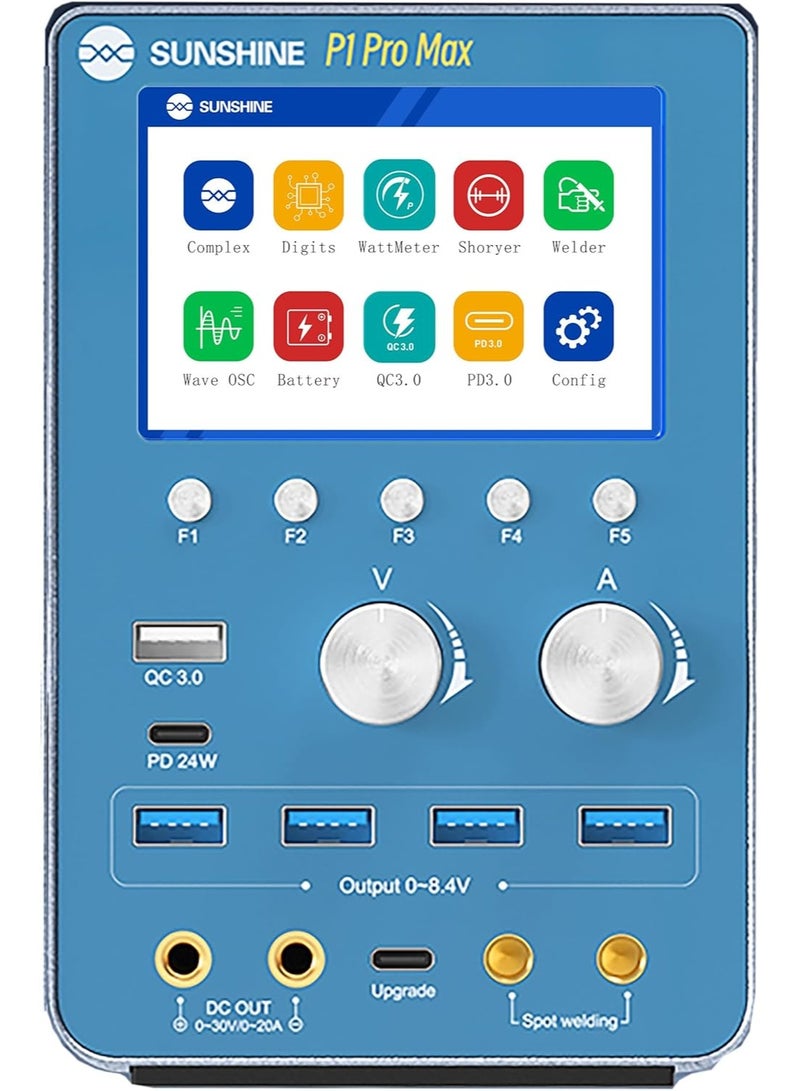 شروق الشمس يدعم جهاز P1 Pro Max تنظيم تيار وجهد التيار المستمر المتغيرين لأغراض لحام البطاريات والشحن السريع وأخذ عينات من شكل الموجة. - Image 4