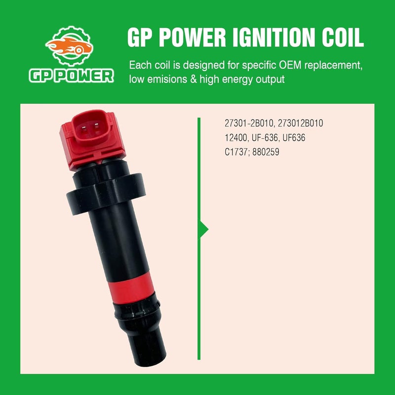 GP POWER Performance Ignition Coil 27301-2B010 Compatible with Kia Soul 1.6L L4 - Image 5