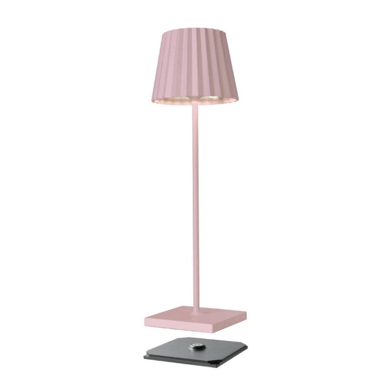 Sompex Troll 2.0 LED Table Lamp | IP54 (splash and dust proof) | 2 warm white light colours | Stepless touch dimmer | Wireless Indoor & Outdoor | Aluminium | Brightness memory | H 38 cm - Pink - Image 3