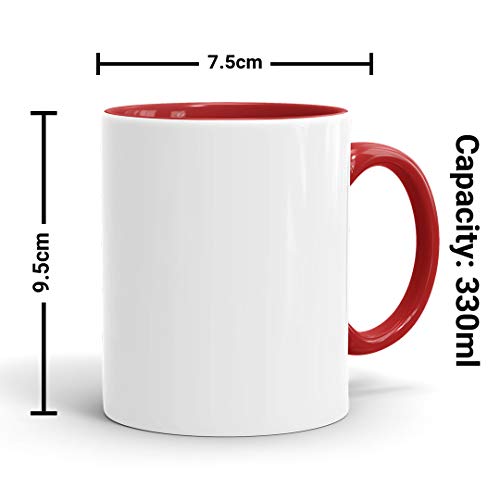 Gift Arcadia Adorable Brother & Bhabhi Rakhi Gift Pack with Coffee Mug- 2 Piece, Red, 330ml (RCOM016) - Image 4