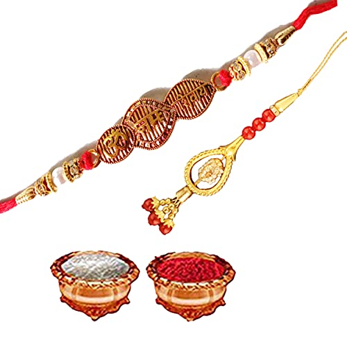 Gift Arcadia Adorable Brother & Bhabhi Rakhi Gift Pack with Coffee Mug- 2 Piece, Red, 330ml (RCOM016) - Image 2