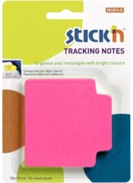 RICO Hopax Stickn Adhesive Note Paper 70X70 Mm Neon Pink 50 Sheets 4-2148100-5001 