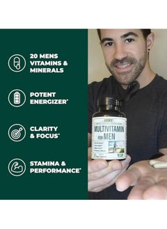 locred Multivitamin for Men - Daily Men's Multivitamins Supplement with Vitamin A, Vitamin C, Vitamin D, Vitamins E & B12, Zinc, Calcium, Magnesium & More for Energy and Immune Health Support. 30 Day Supply  - Image 4