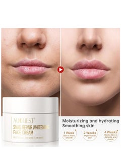 AuQuest Snail Repair Whitening Face Cream Snail Repair Skin Moisturizing & Hydrating Cream Skin Care Snail Repair Cream Moisturizer Advanced Snail Mucin Extract All in One Snail Repairing Cream 30g  - Image 2