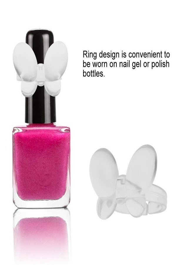 Worii 50Pcs Nail Display Ring, Nail Chart, Showing Nail Swatch For Beauty Salon Manicure Store(Butterfly Transparent) - Image 3