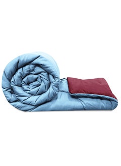 VAS COLLECTIONS VAS COLLECTIONS Summer Razzai All Season 220 GSM Ac Comforter Super Soft Fluffy Comforter 90 X 86 Inches220Cm X 228Cm Double Bed ComforterMaroon Silver Lightweight Microfibre 