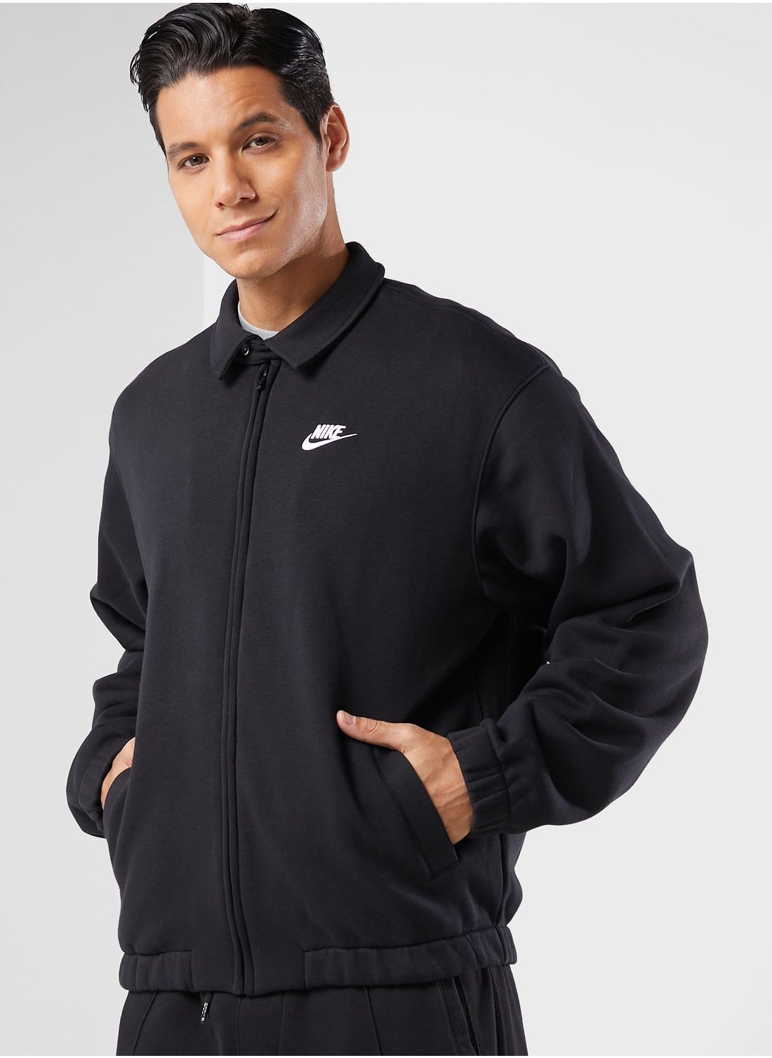 NIKE Black men's Harrington Club Fleece jacket