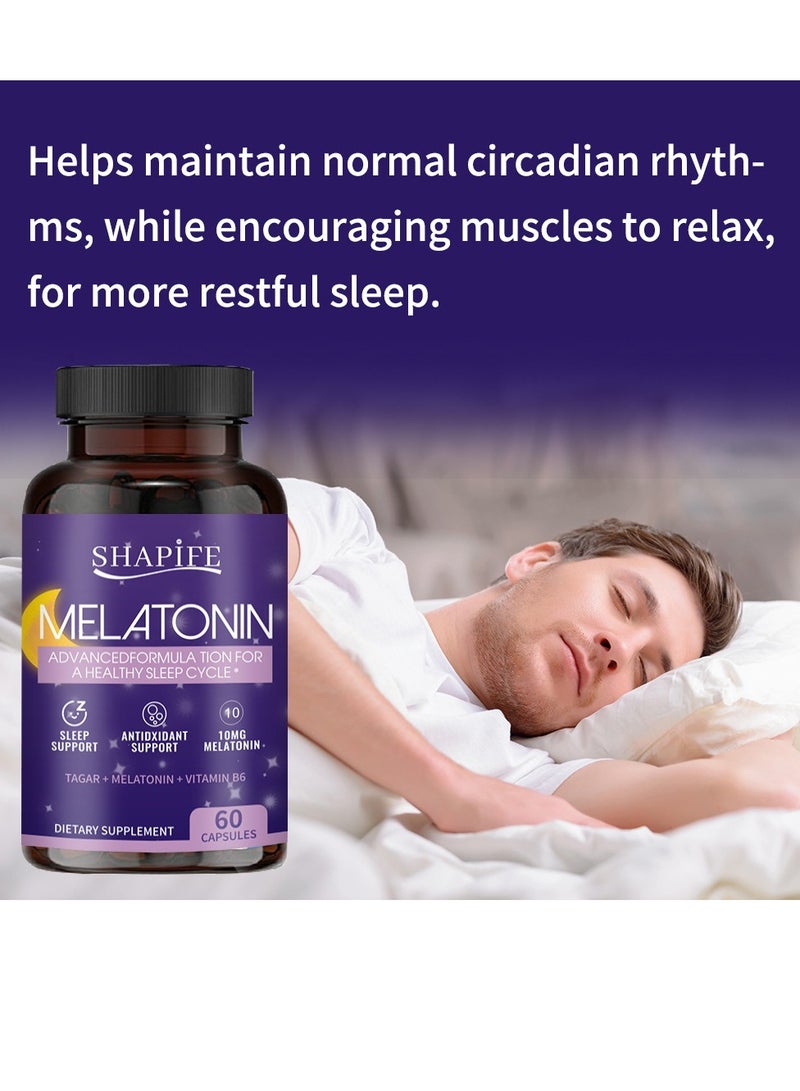 SHAPIEE Melatonin Fast Dissolve  Nighttime Sleep Aid Natural Berry Flavor Vegetarian, Non-Gmo, Gluten Free，Tablets，Fast Sleep Aid， Sound Sleep Capsules 60 Tablets - Image 3